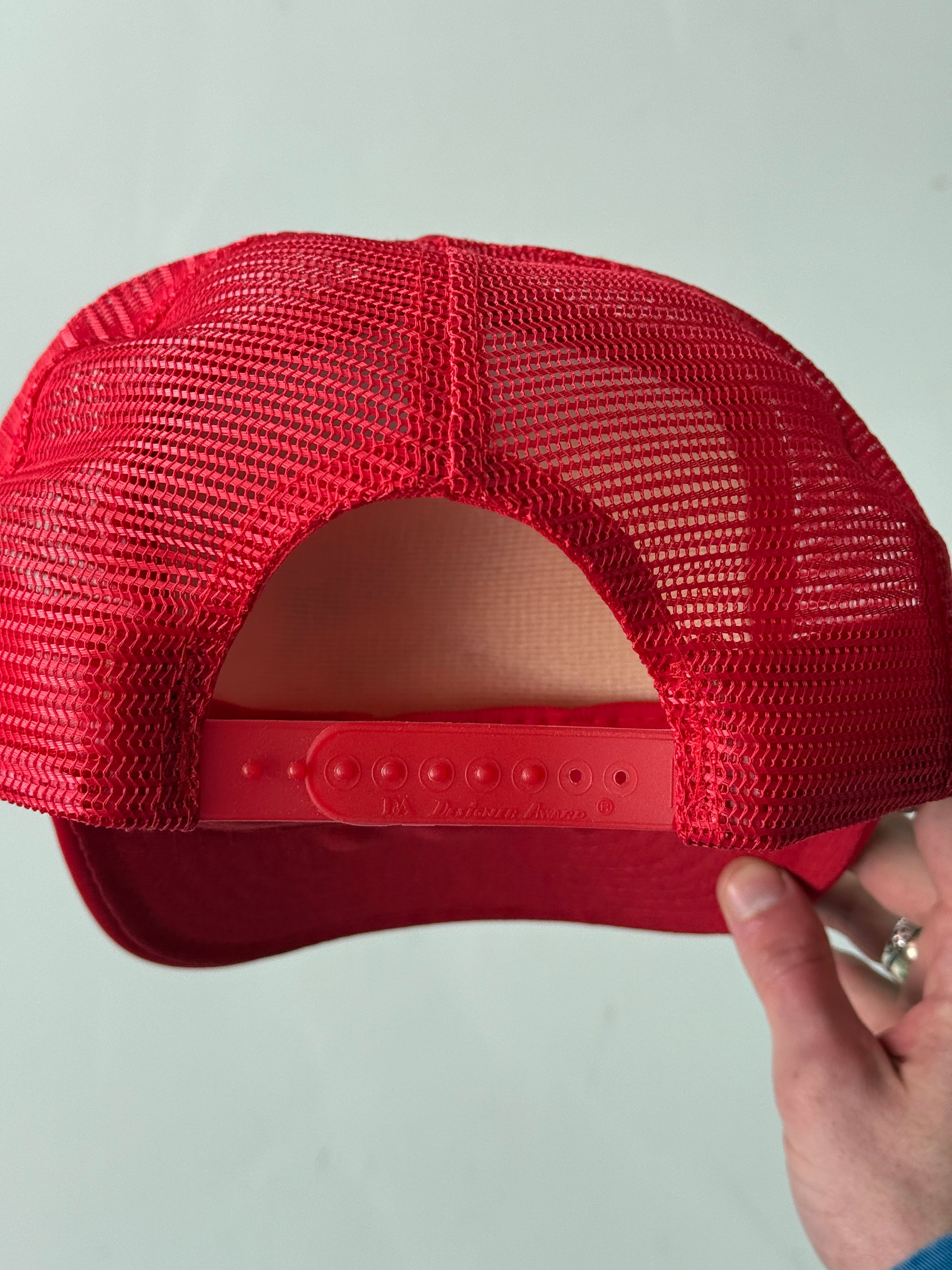 Red R.I.Busse Vintage Americana Foam and Mesh SnapBack Trucker Cap
