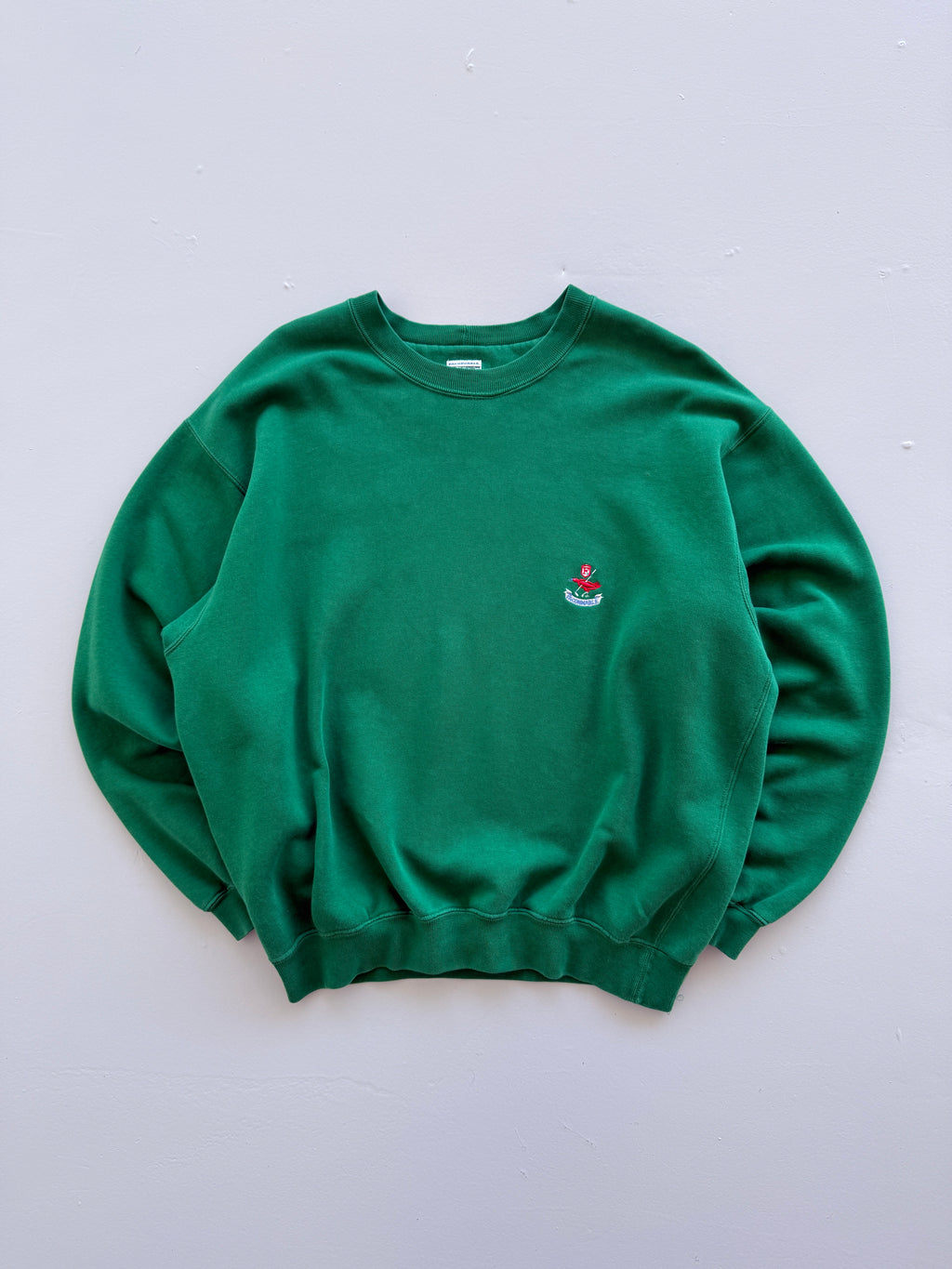 Green Golfing 90's Vintage Made in France Sweatshirt Jumper - Large