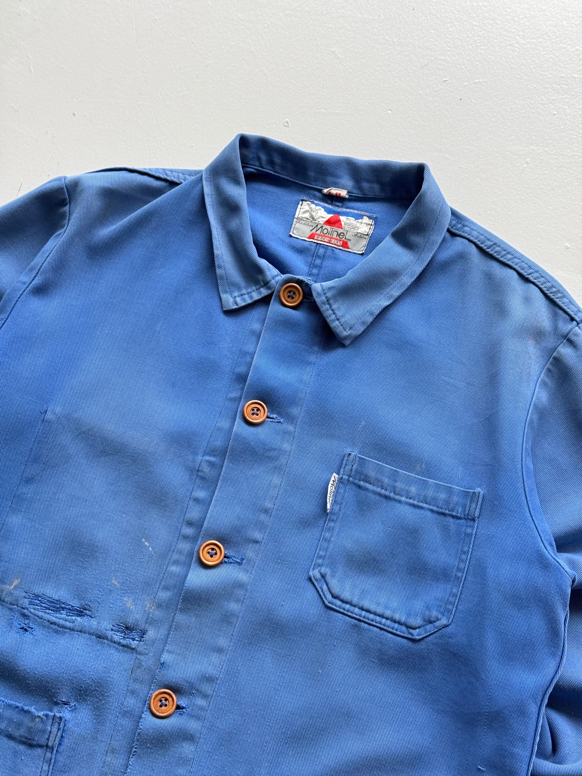 Blue Molinel Depuis Vintage Workwear Chore Jacket CH392 - Medium