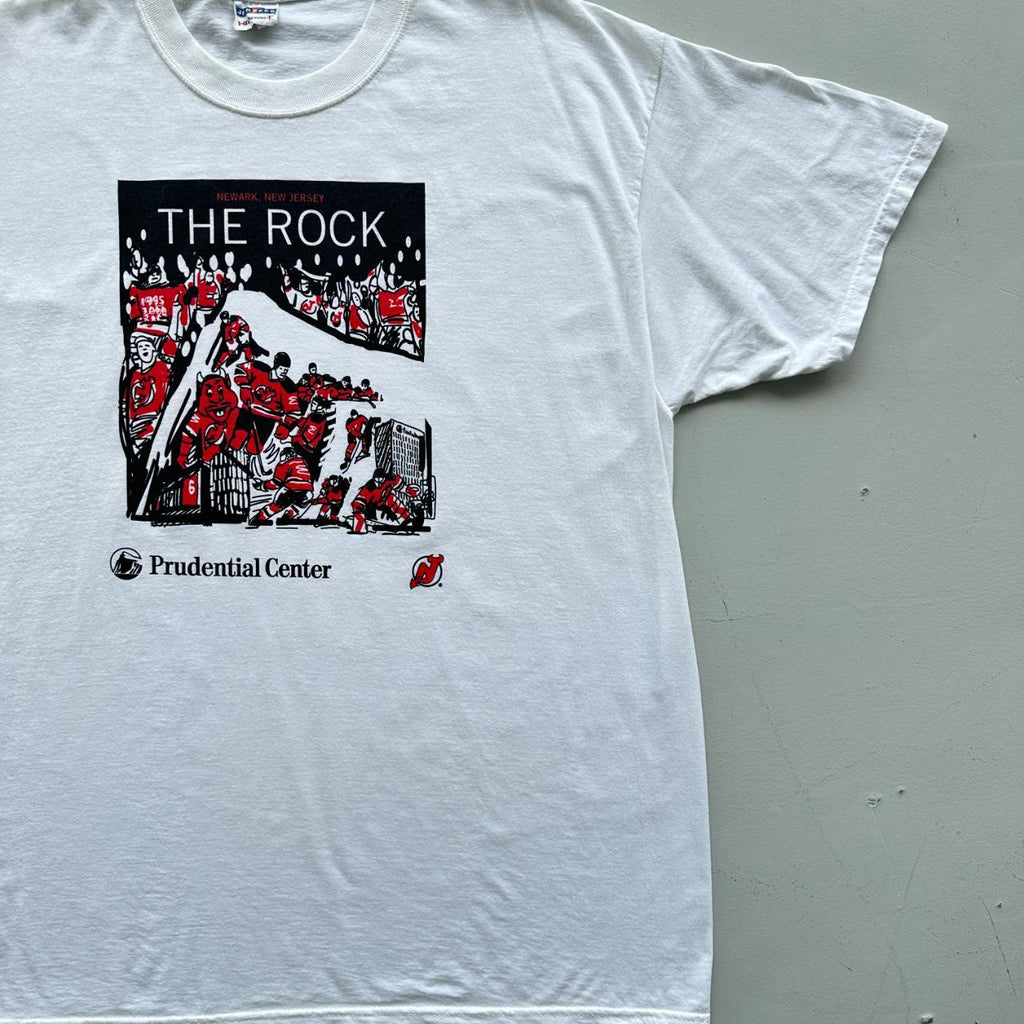 White The Rock NHL Devils Vintage 90's T-shirt - XL