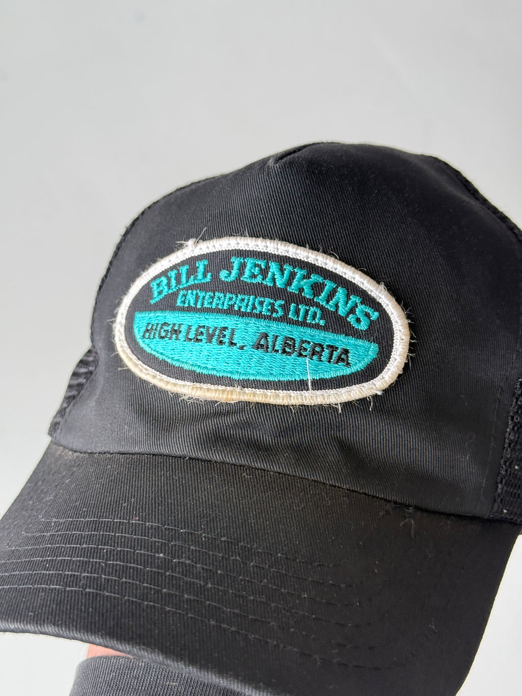 Black Bill Jenkins Vintage Canvas and Mesh SnapBack Trucker Cap