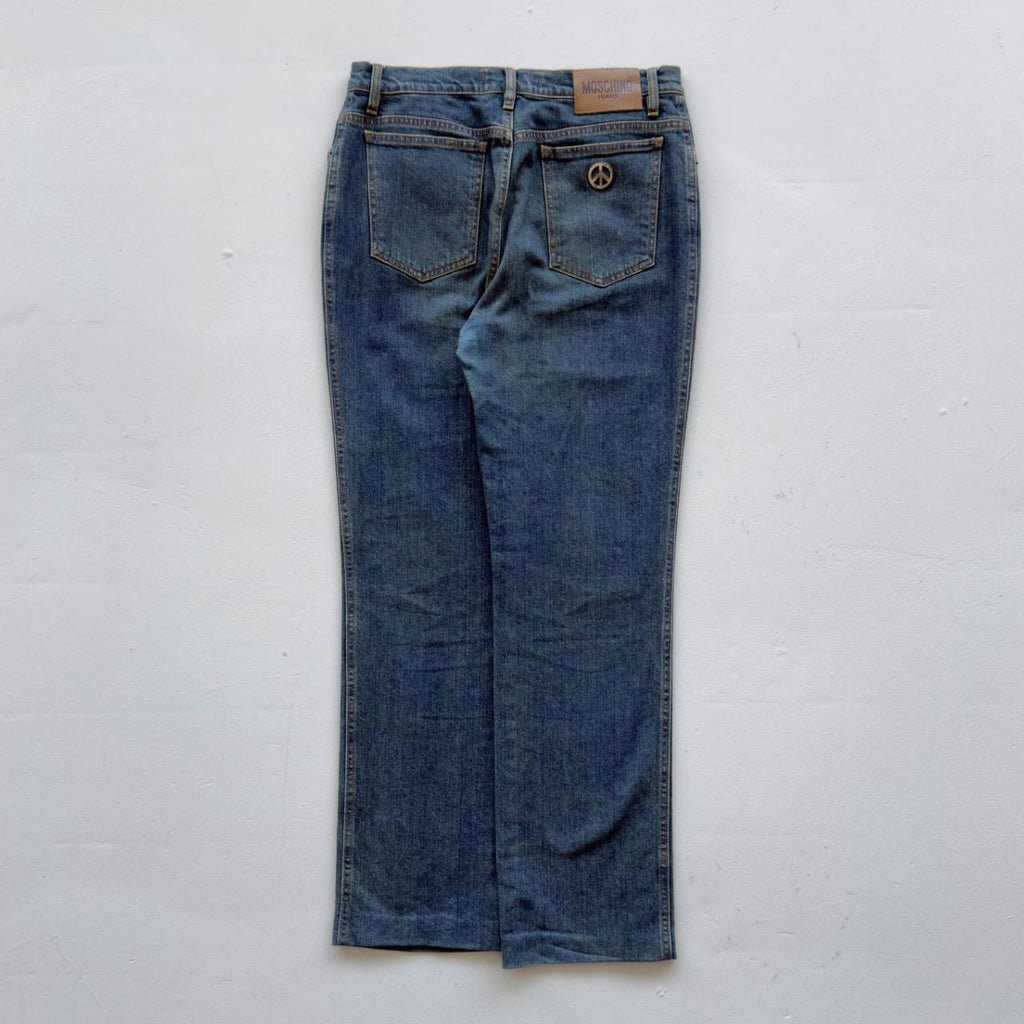 Blue Moschino Denim 90's Vintage Jeans - 32” x 29”