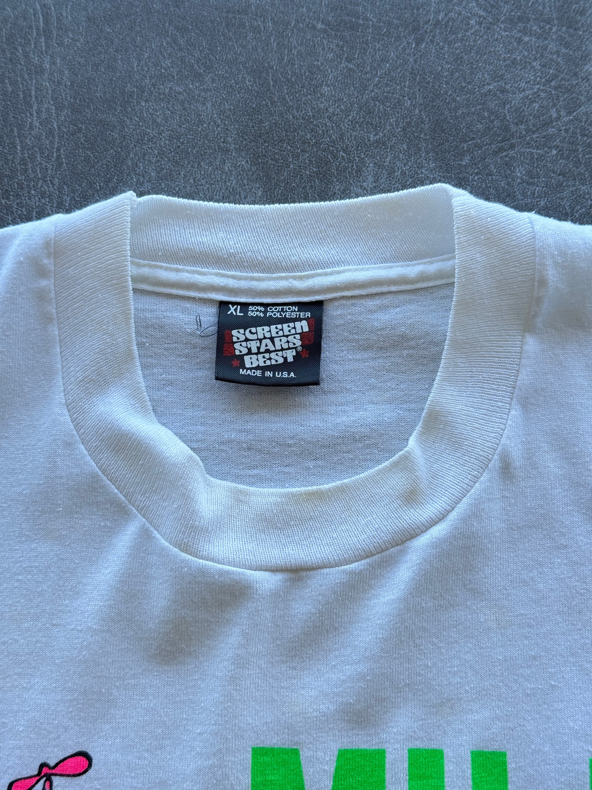 White Half-Pint Milk Skate 90's Vintage Single Stitch Graphic T-Shirt - Large