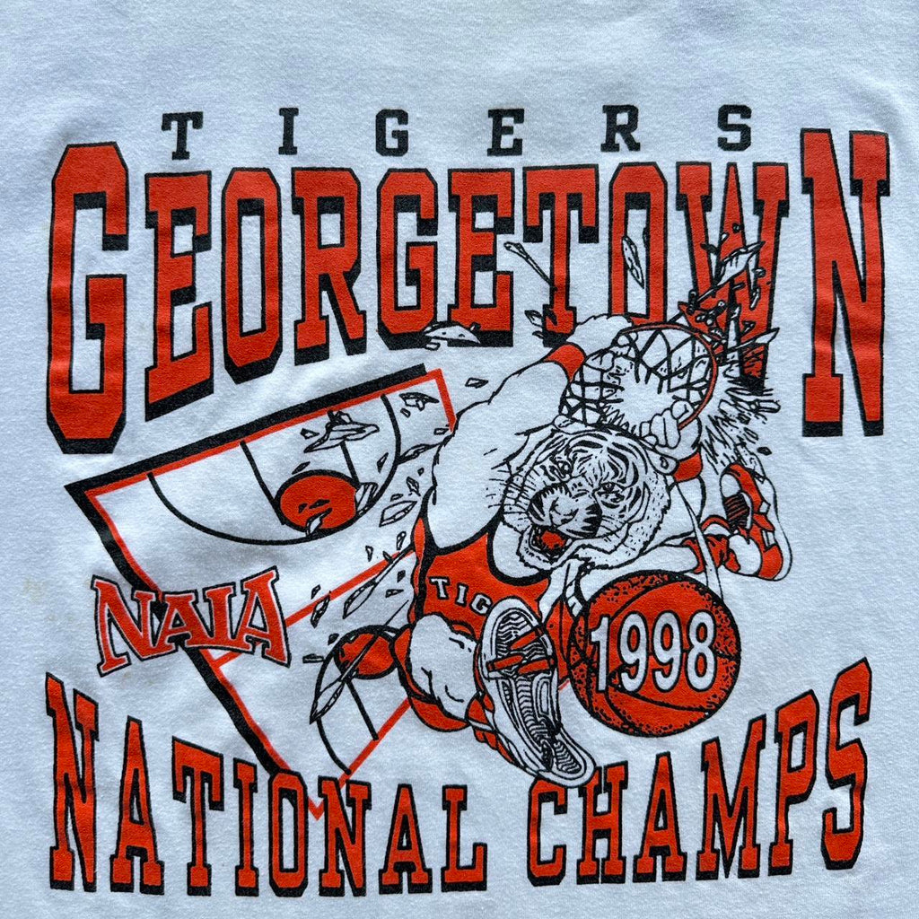 White Georgetown Basketball 1998 Vintage T-shirt -XL