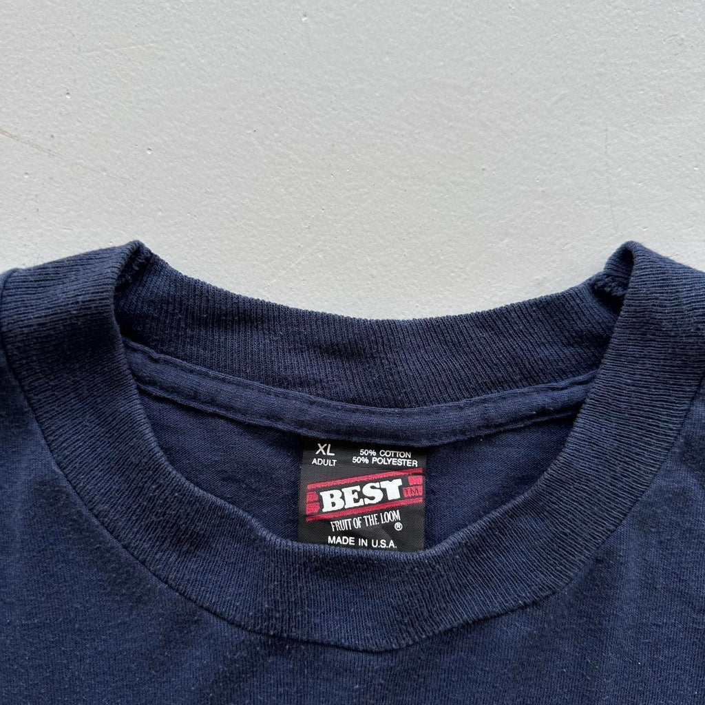 Navy Canal Running 90s Vintage T-shirt - XL