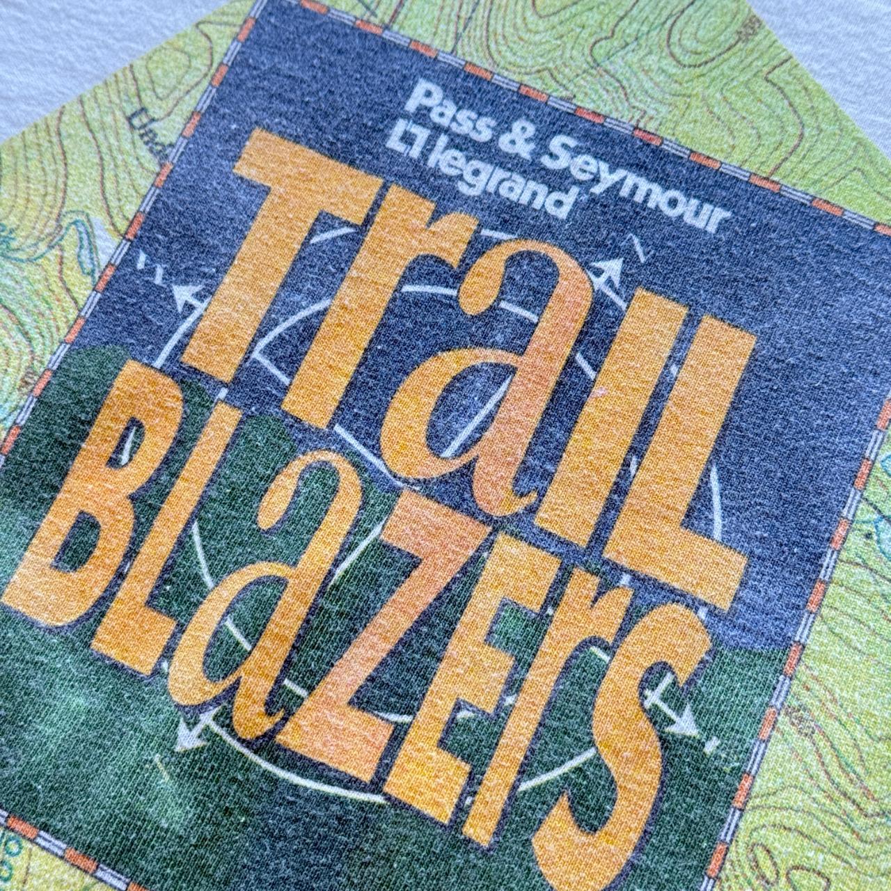 White / Cream Trail Blazers Vintage 90s T-shirt - XL