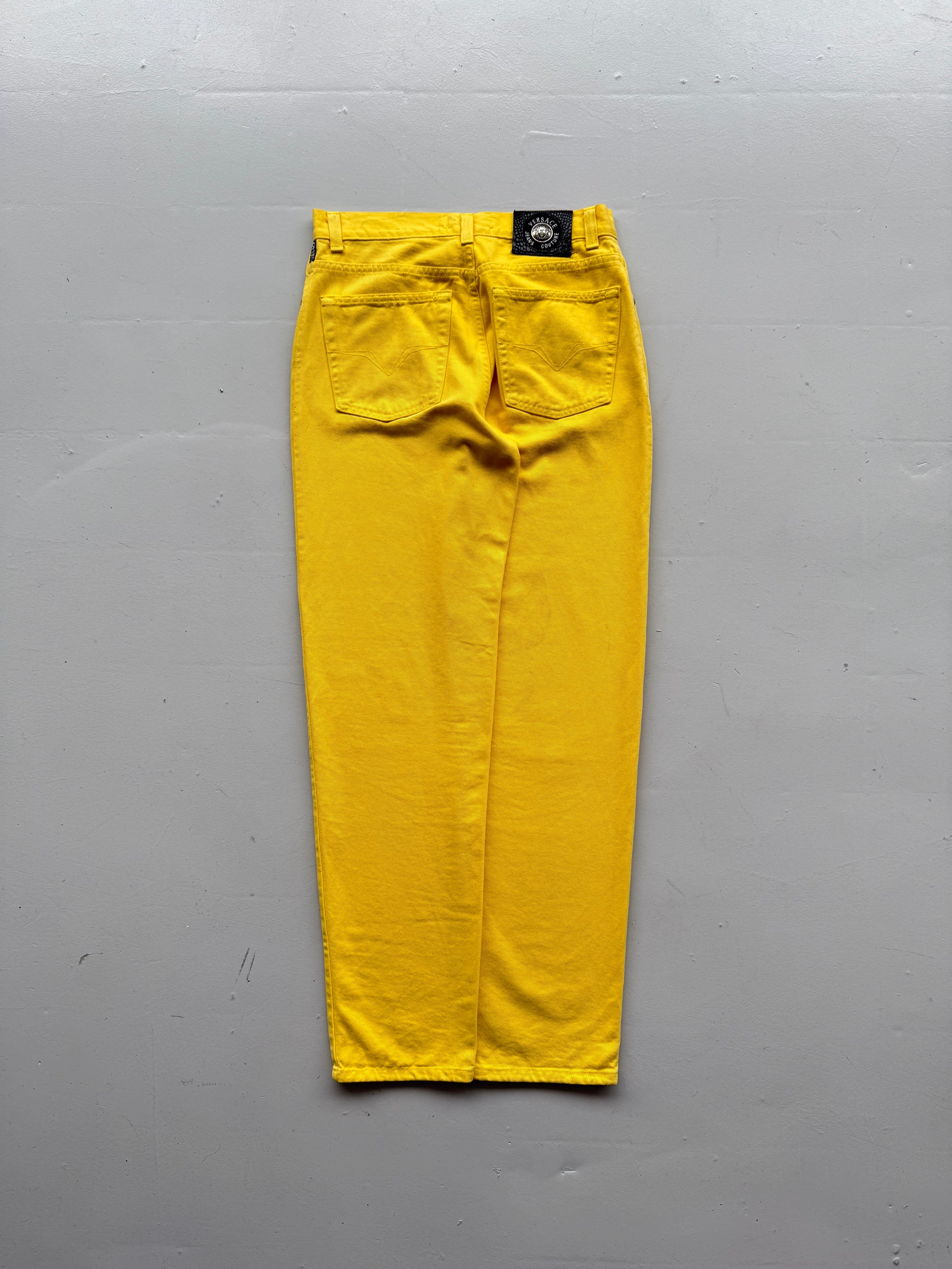 Yellow Versace 90's Vintage Jeans - W32 x L34