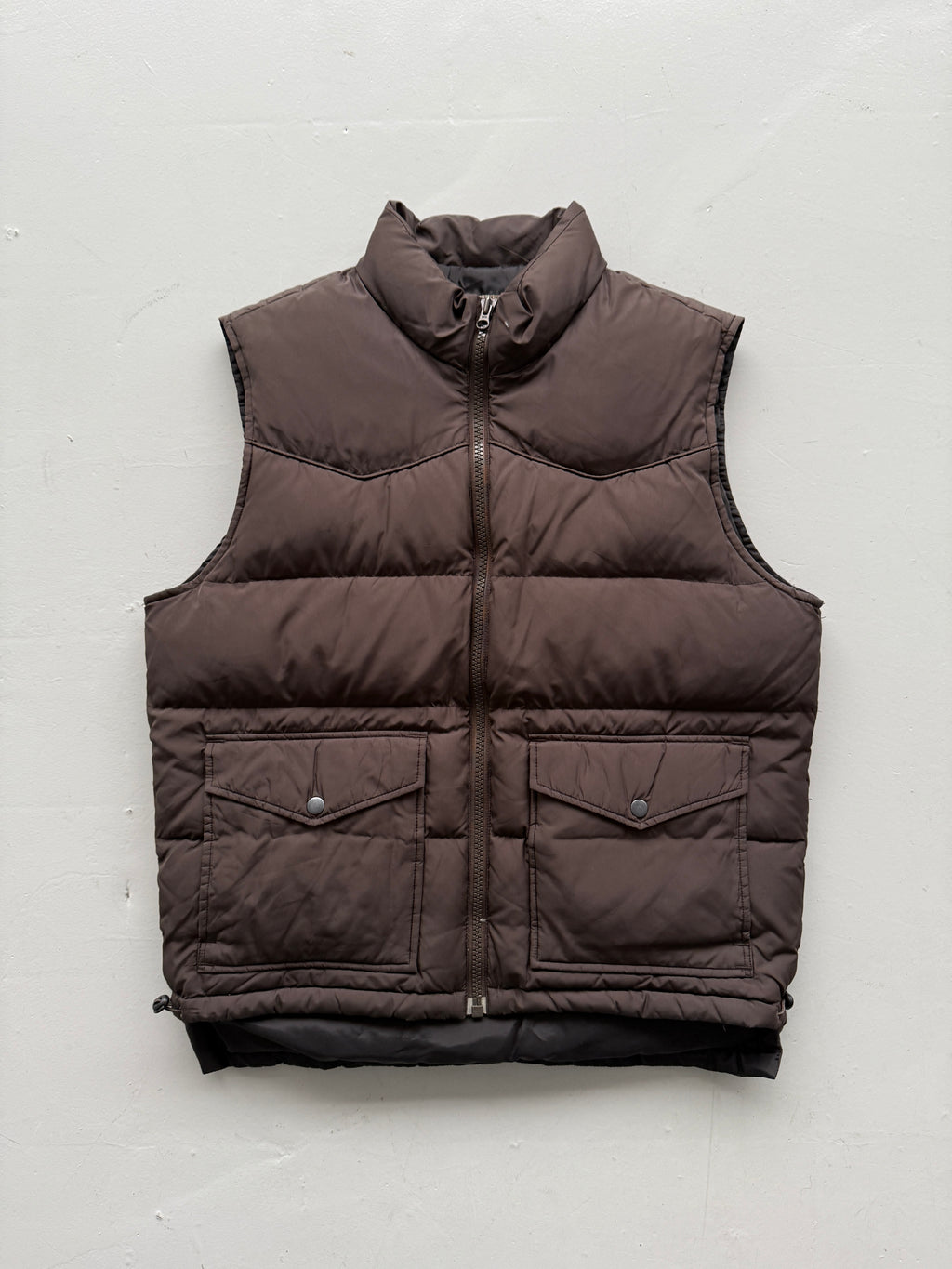 Brown Old Navy 00's Vintage Insulated Puffer Vest - Medium