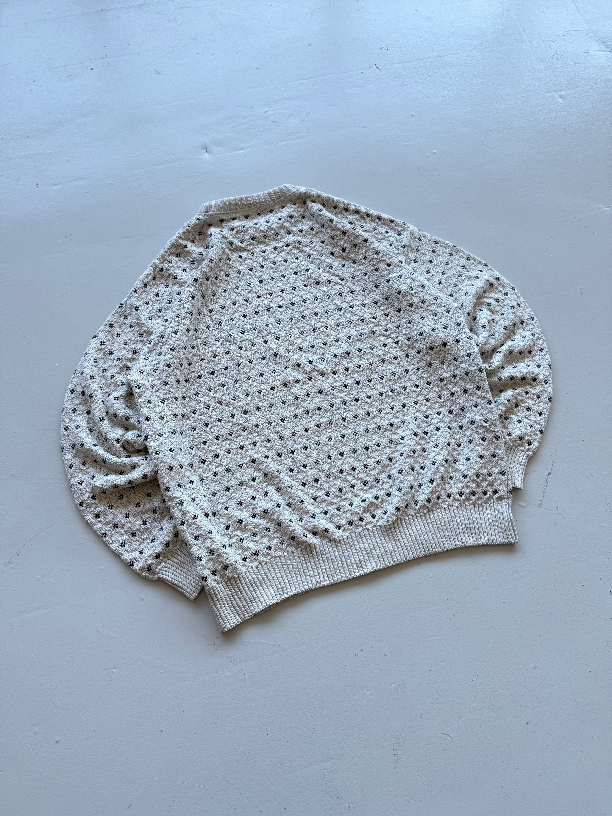 Cream St. John's Bay Knitted Vintage 90's Jumper - XL