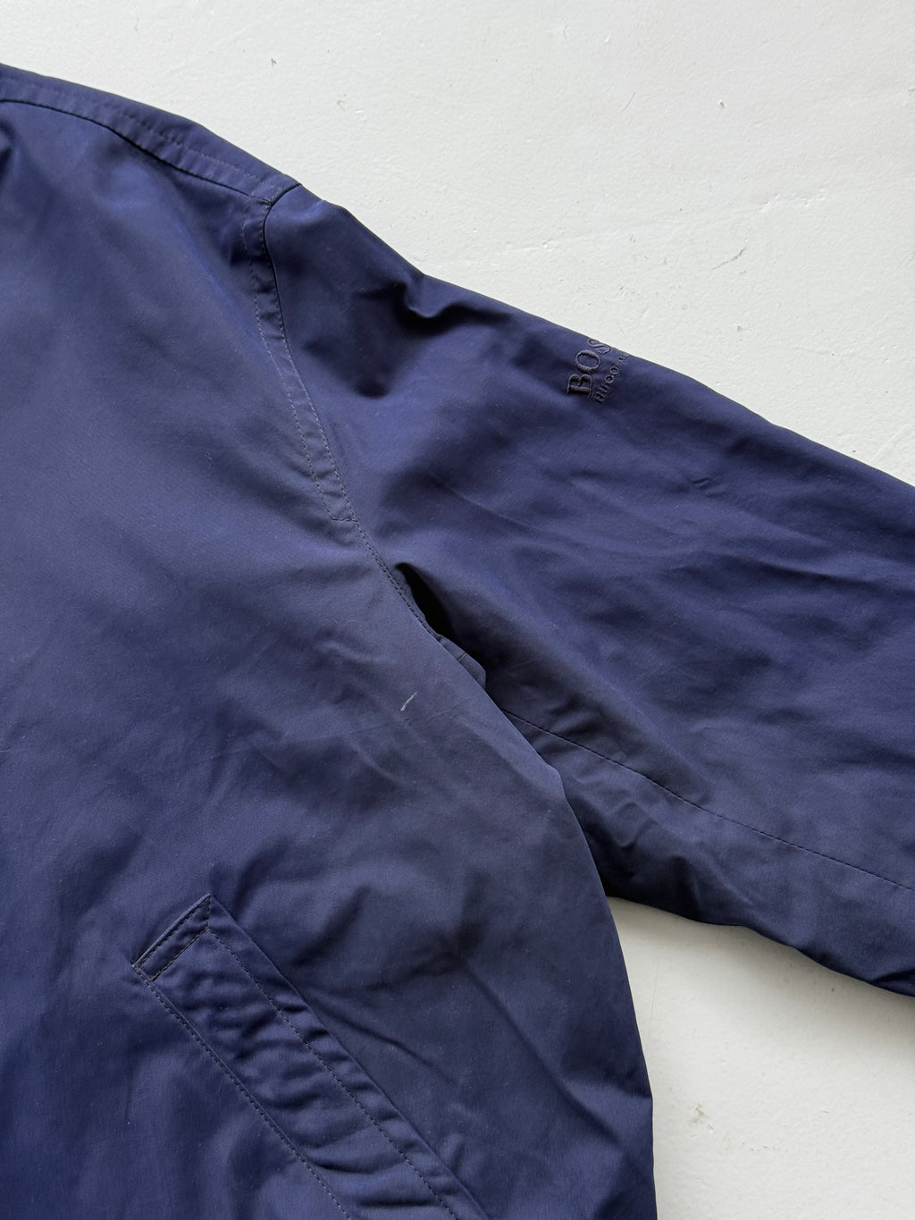 Blue Hugo Boss Golf 90's Vintage Wind Breaker Bomber Jacket - XL