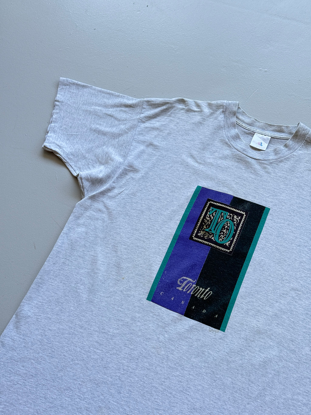 Grey Toronto Canada 90's Vintage Tourist Graphic Single Stitch T-Shirt - XL