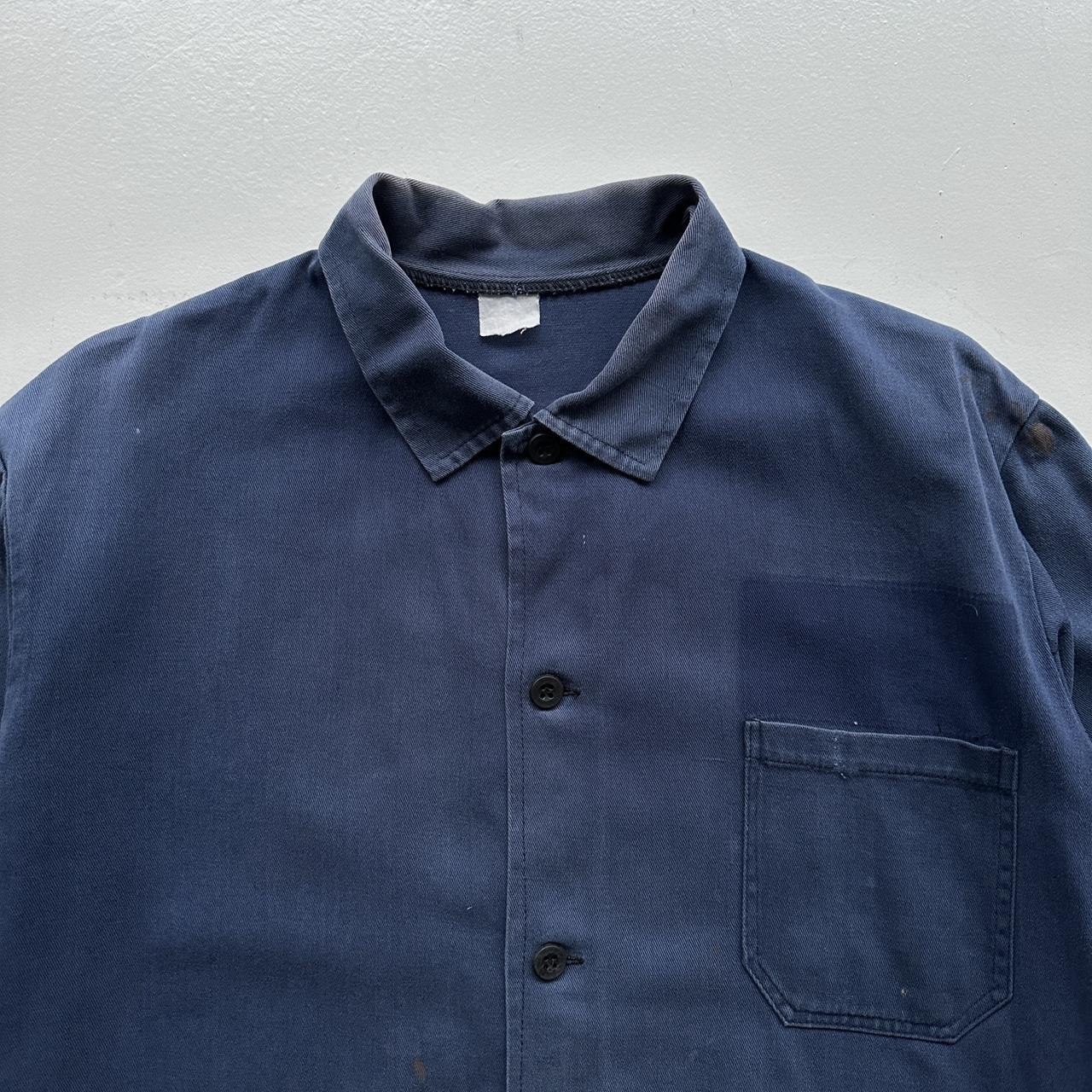 Faded Blue French Workwear 90’s Vintage Chore Jacket CH021 - Large