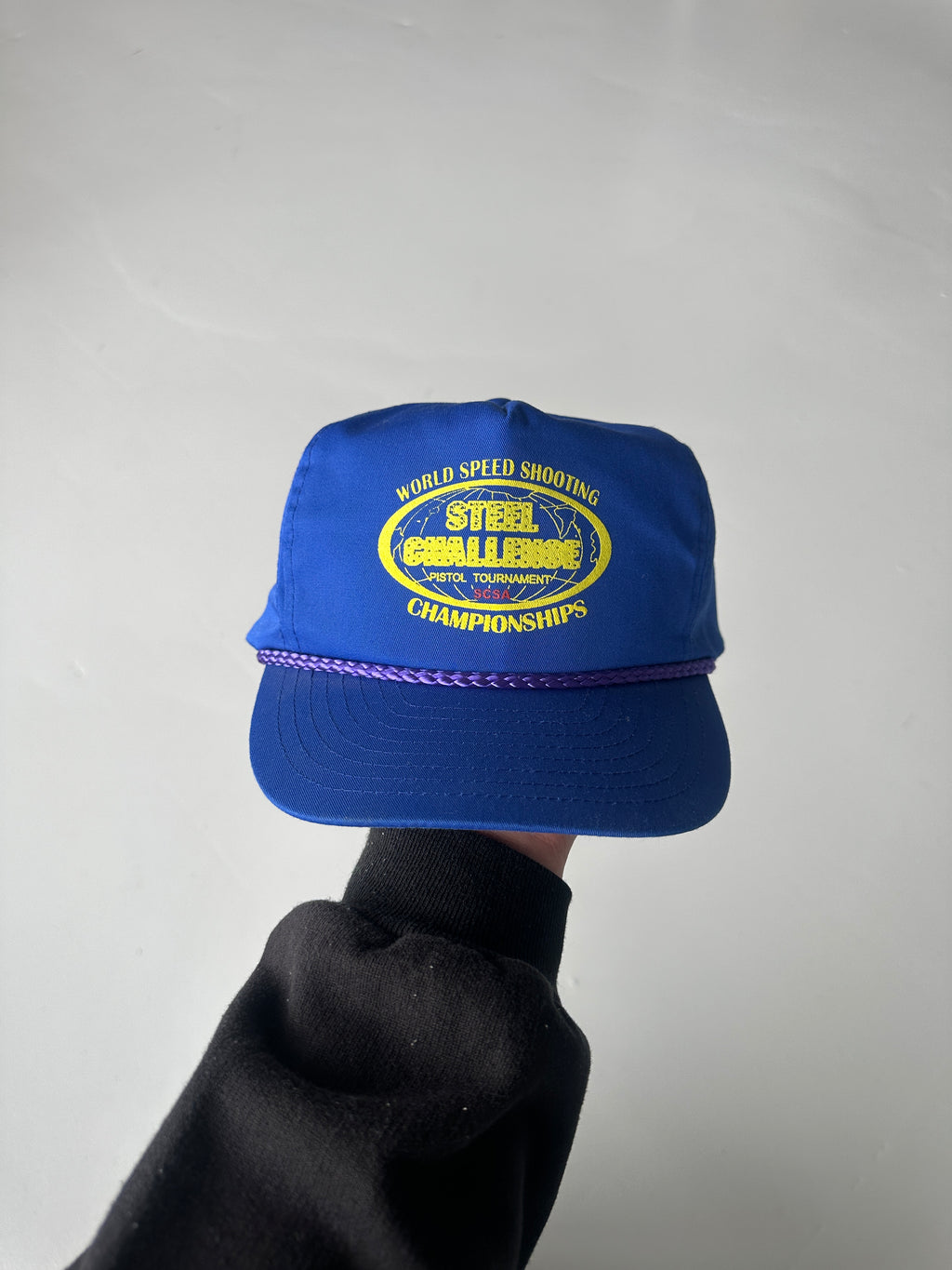Blue Steel Challenge World Speed Shooting 90's Vintage SnapBack Trucker Cap