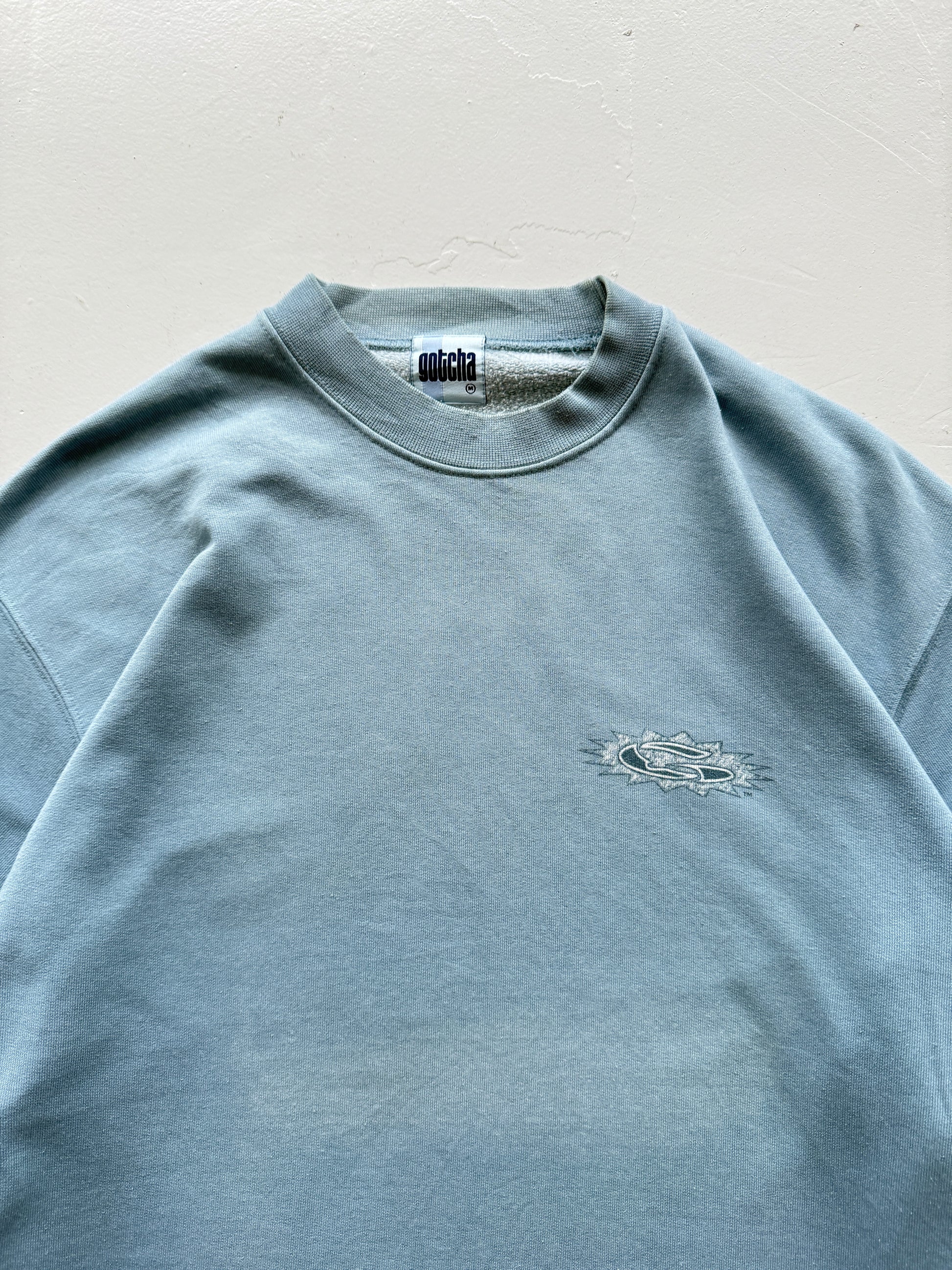 Blue Gotcha 90's Vintage Surfer Graphic Sweatshirt Jumper - Medium