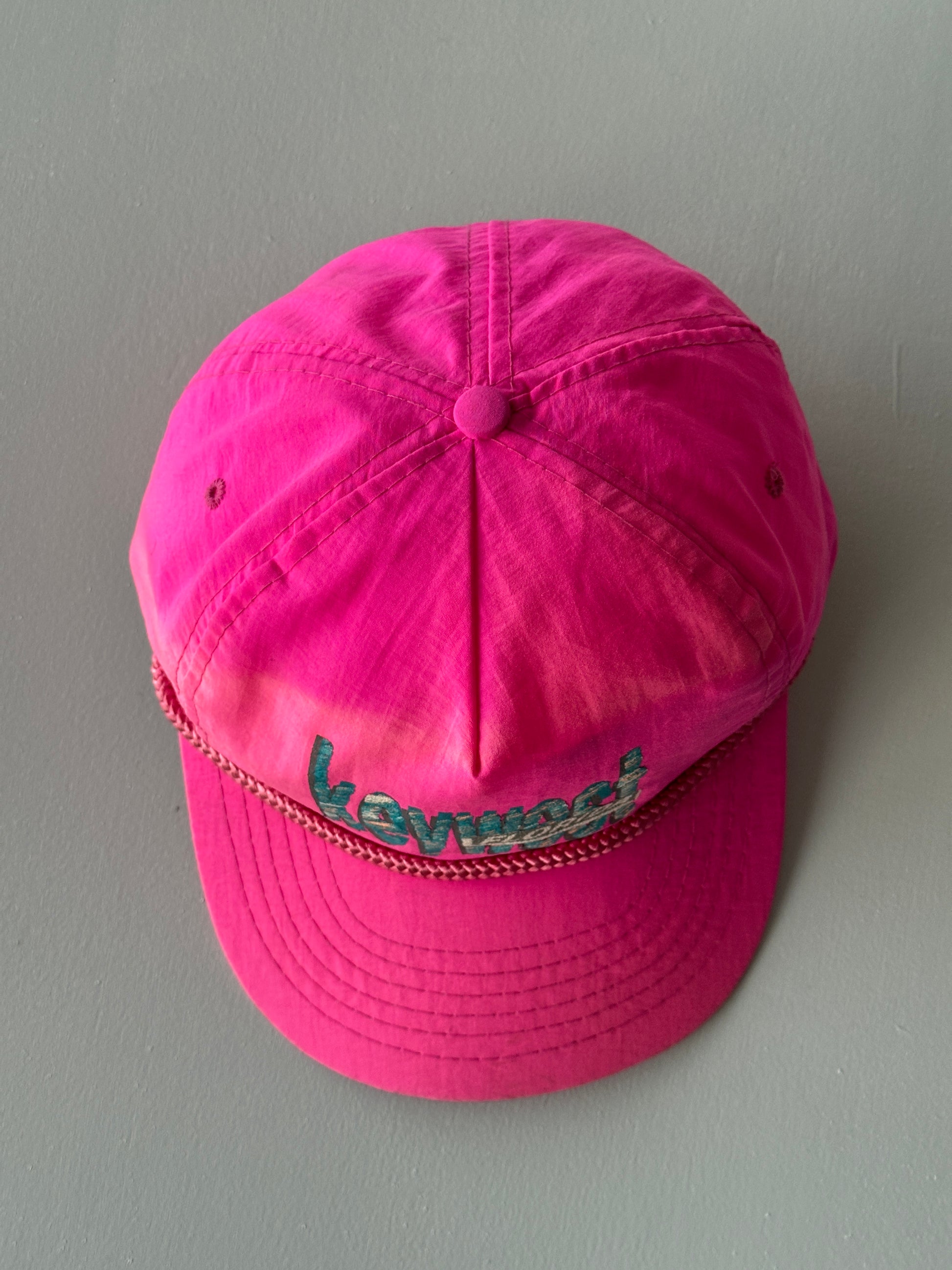 Pink Key West Florida 90's Vintage SnapBack Trucker Cap