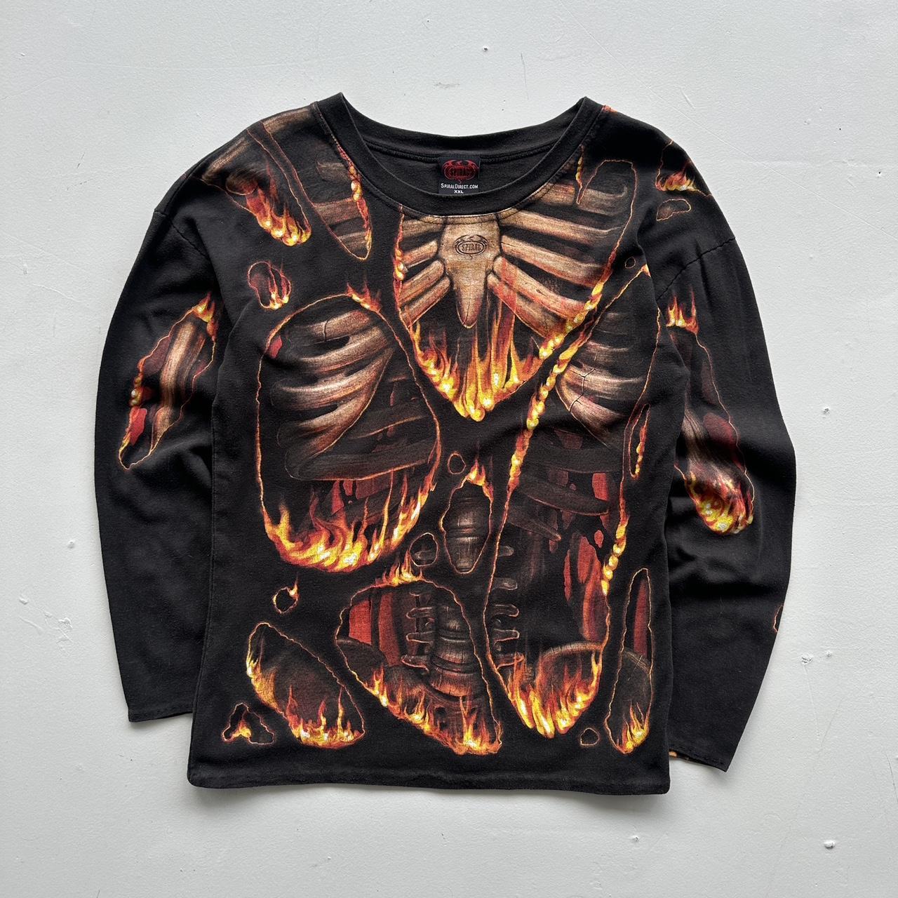 Black Gothic Y2K Long sleeve 00s Vintage Womens T-shirt - Size 12