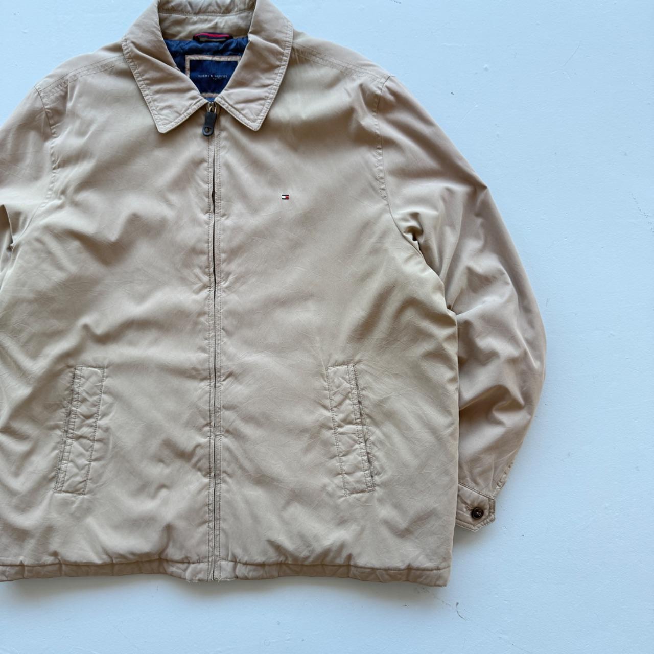 Cream Tommy Hilfiger 00’s Vintage Denim Duffel Coat - XL