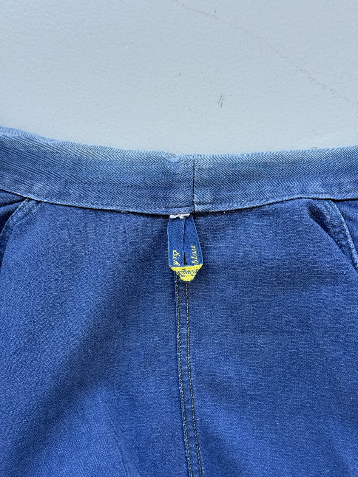 Faded Blue French 1950's Vintage Workwear Chore Jacket CH463 - Small