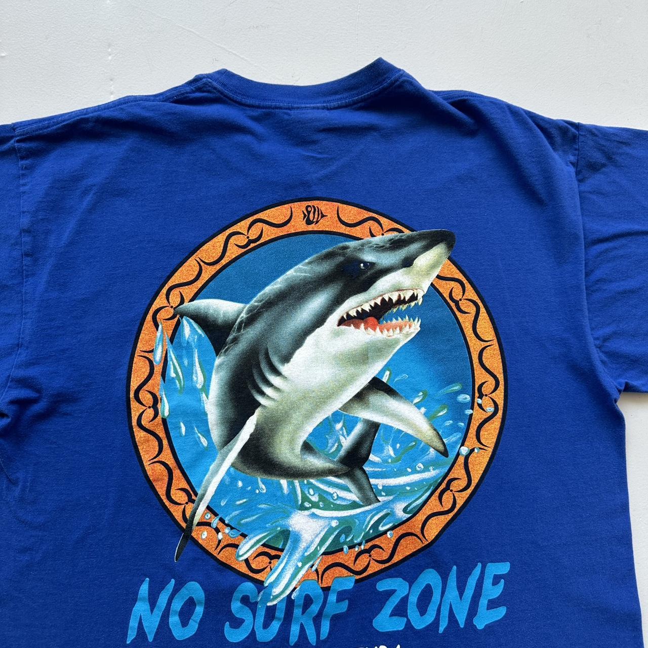 Blue No Surf Shark 00s T-shirt - XL