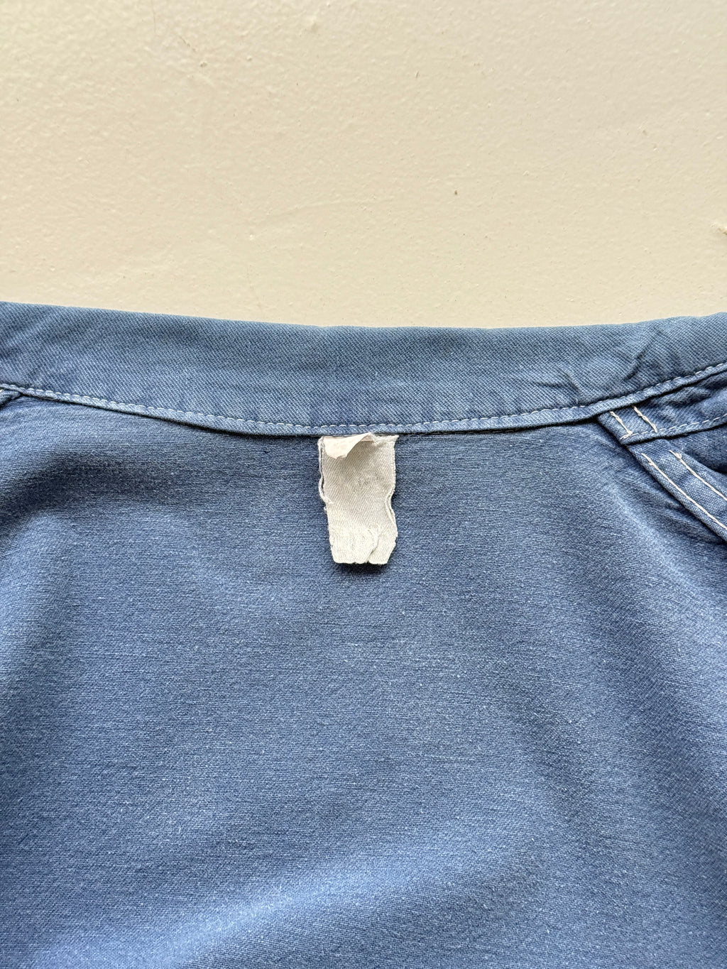 Blue French 1960s Vintage Workwear Chore Jacket CH548 - Small