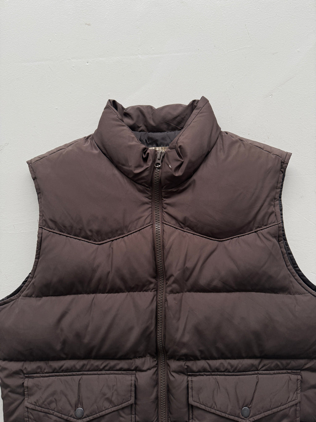 Brown Old Navy 00's Vintage Insulated Puffer Vest - Medium