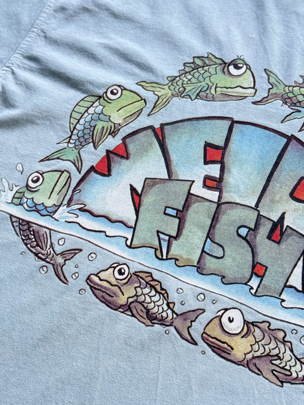 Weird Fish Faded Graphic Vintage T-Shirt - XL