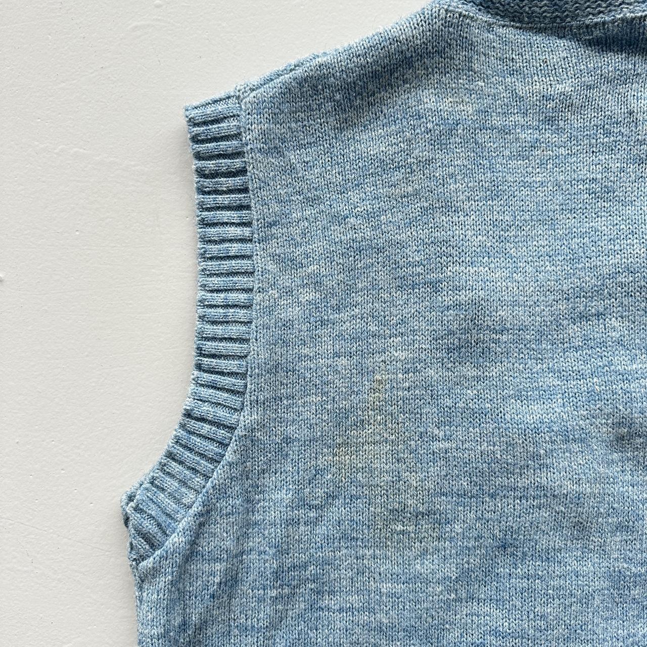 Blue Lahmar 90s Vintage Woollen Sweater Vest - Small