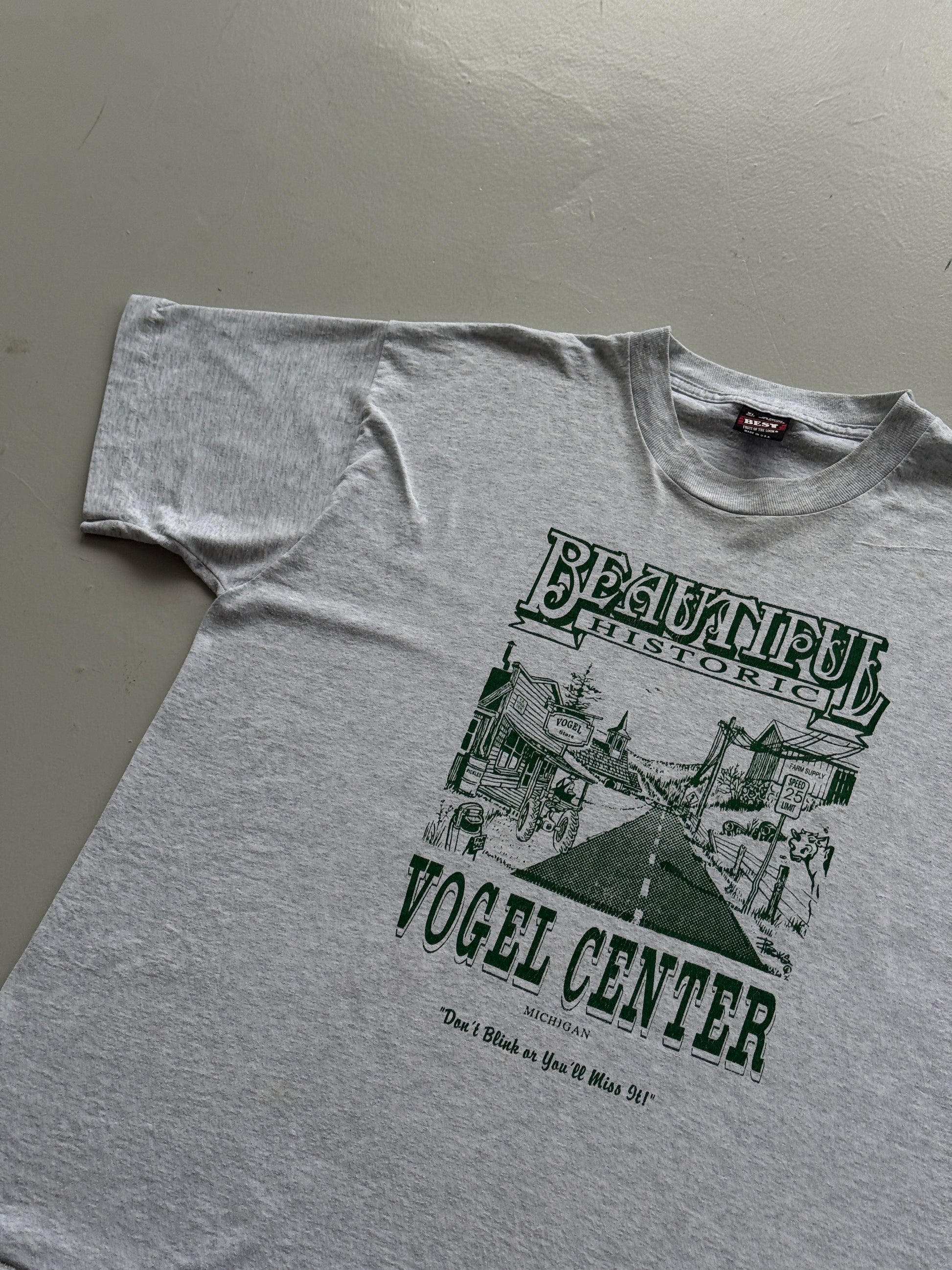 Grey Single Stitch 90's Vintage Historic Graphic Tourist T-Shirt - XL