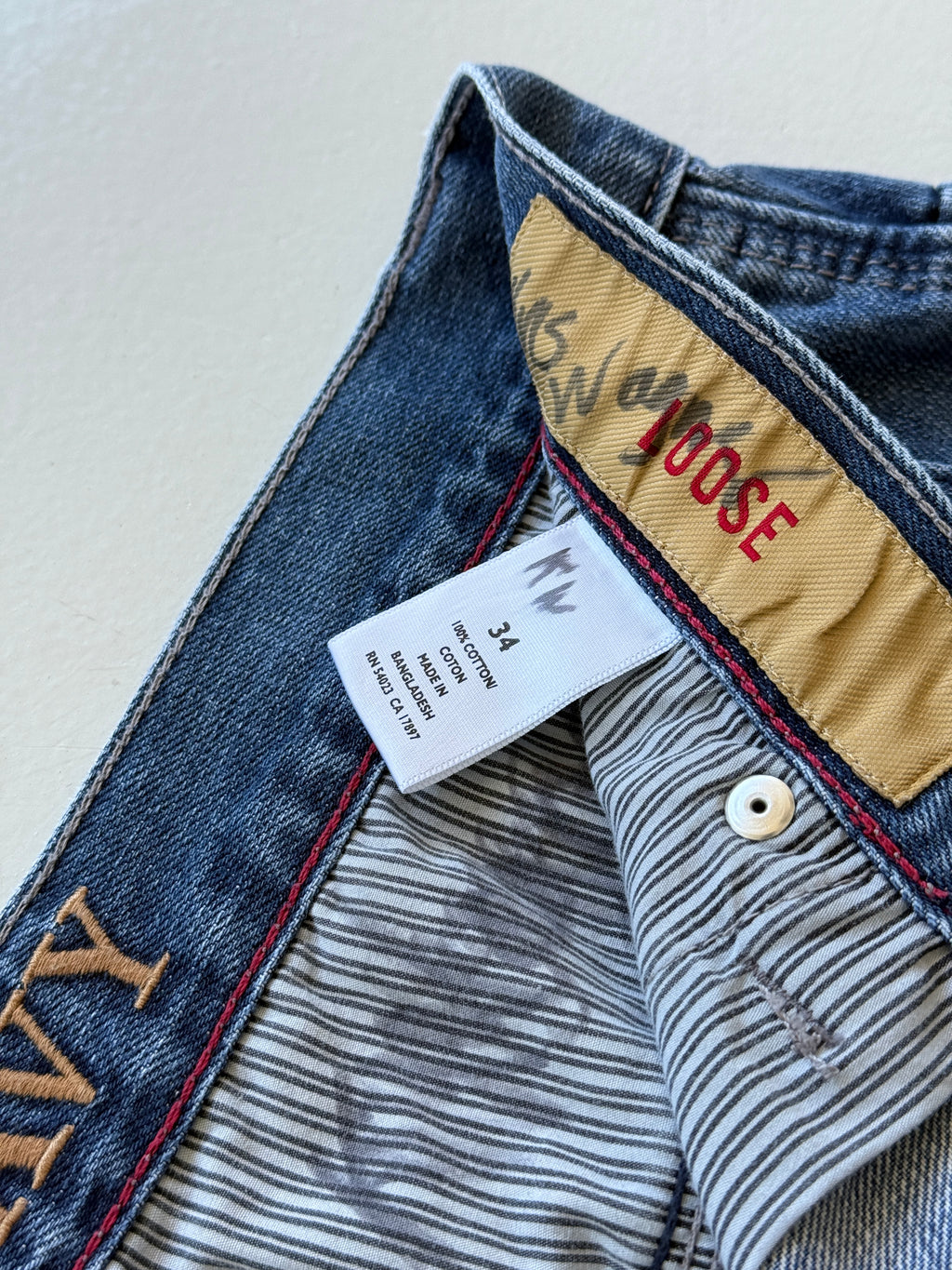Blue Old Navy 00's Vintage Y2K Baggy Carpenter Denim Shorts - W36 x L12