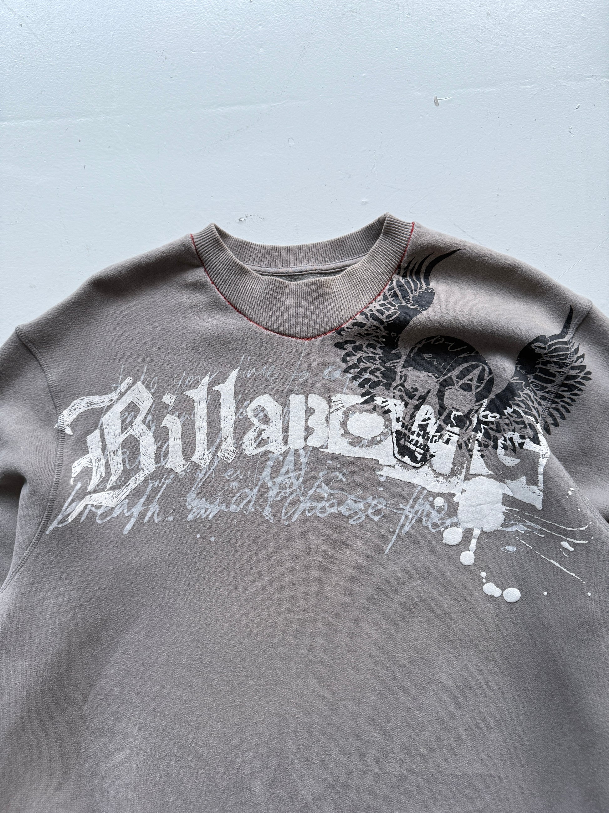 Beige Billabong 00's Vintage Y2K Surfer Graphic Sweatshirt Jumper - XL