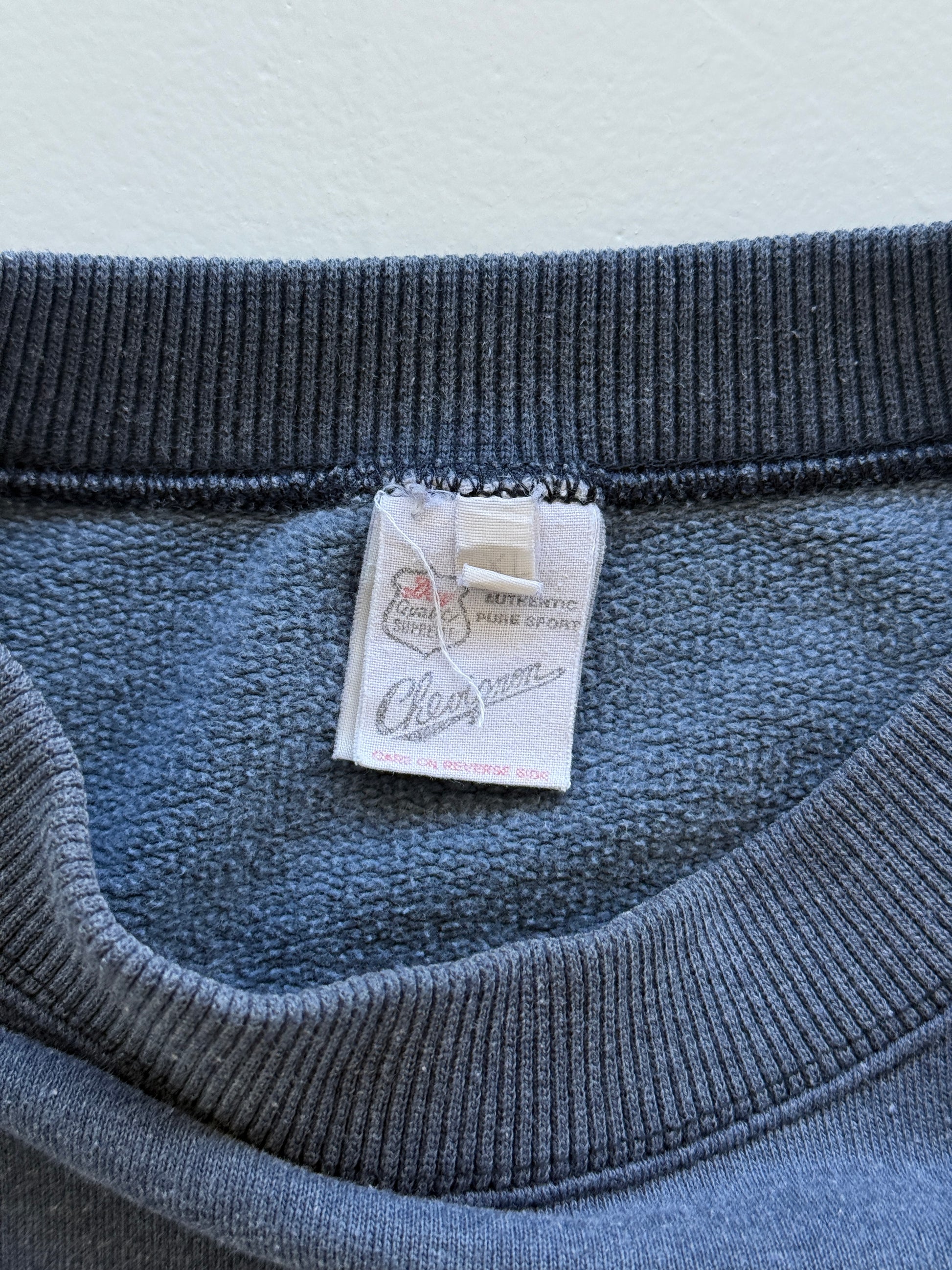 Navy Blue Chevignon 90's Vintage Graphic Crewneck Sweatshirt - XL