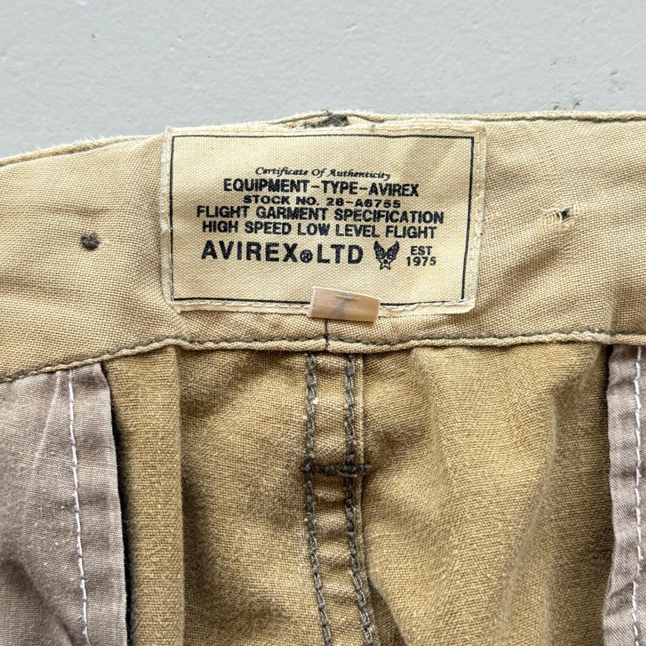 Khaki Avirex Cotton 90's Vintage Cargo's - 33” x 31”