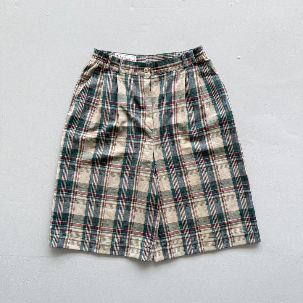 High-waisted Striped Cotton Michelle Boyard 80’s Cargo Shorts - 28"