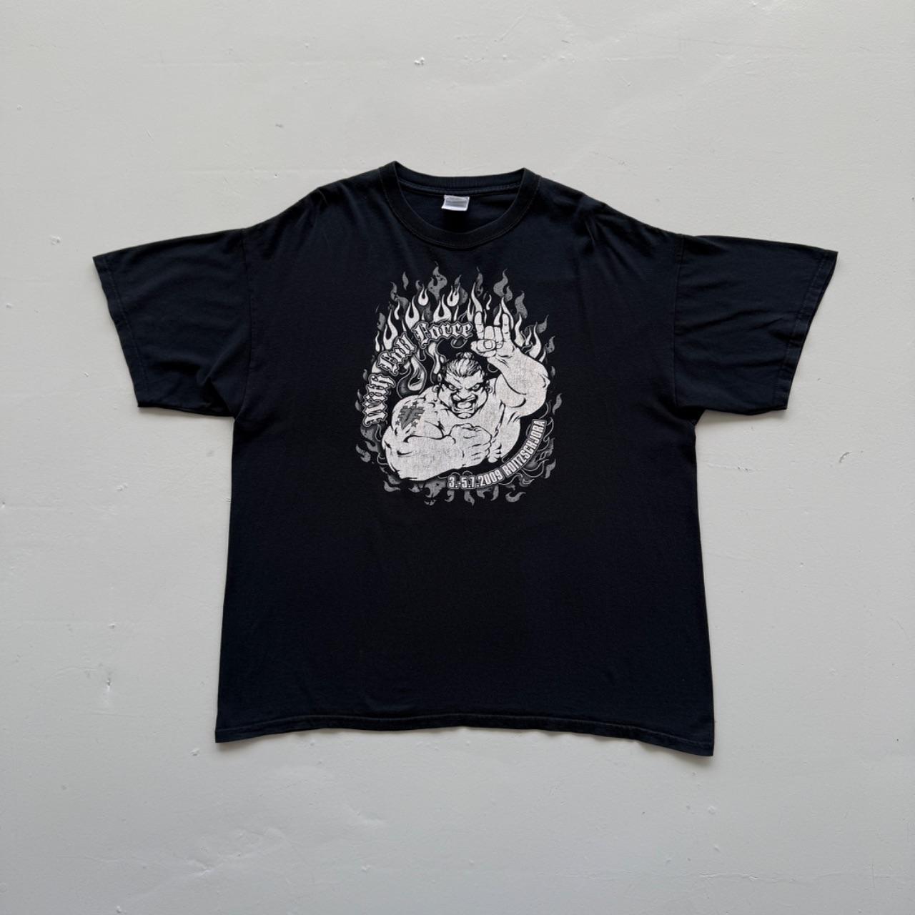 Black With Force Metal 00s Vintage Festival Graphic T-Shirt - Large