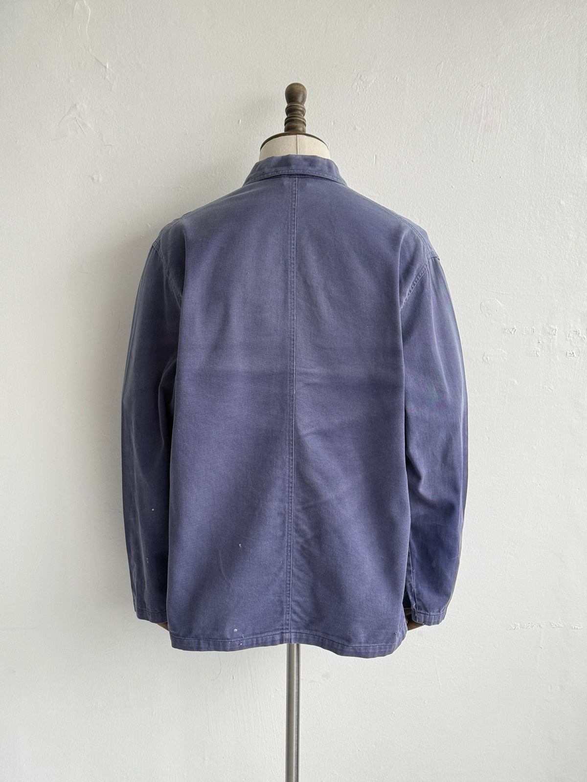 Faded Blue French 1970s Vintage Workwear Chore Jacket CH451 - Medium