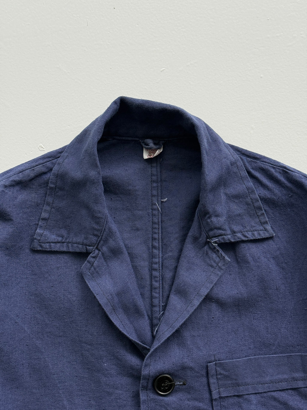 Navy Blue French Chore Jacket 80's Vintage Workwear CH158 - Small