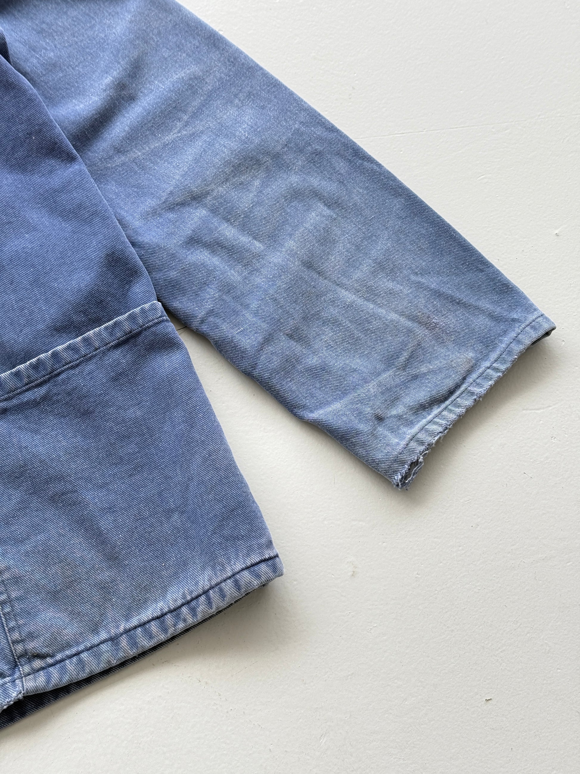 Faded Blue French 60s/70s Vintage Workwear Chore Jacket CH383 - Small