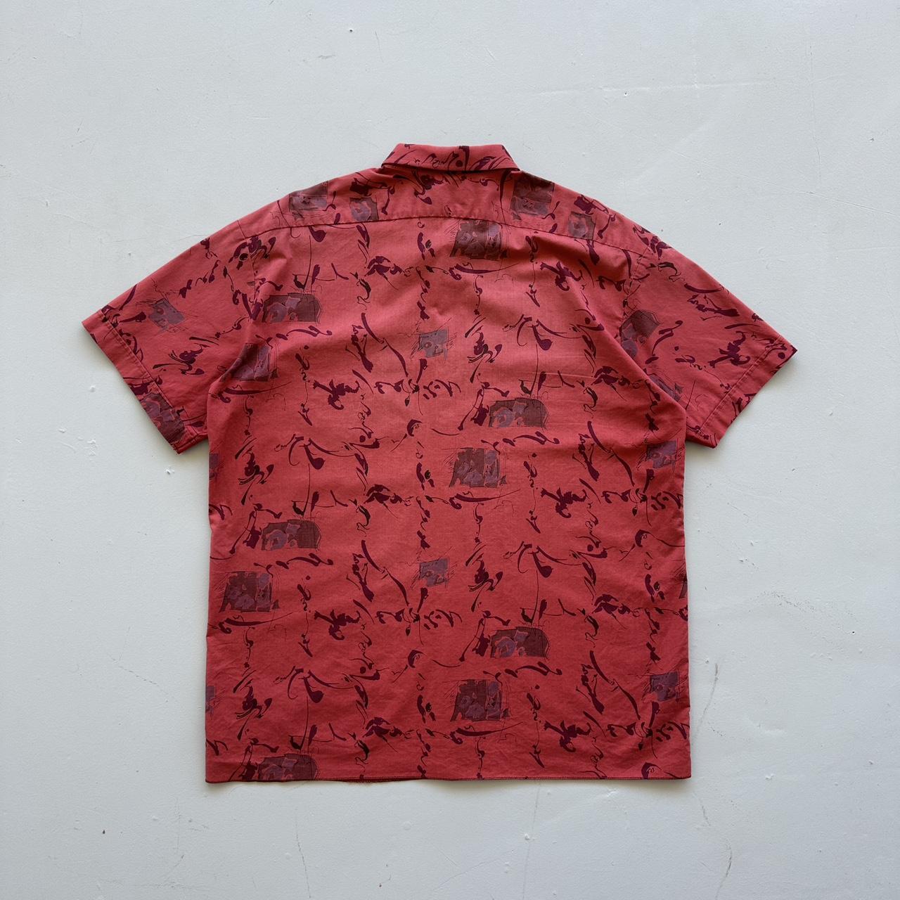 Red Light Weight Cotton Summer 80s Vintage Shirt - XL