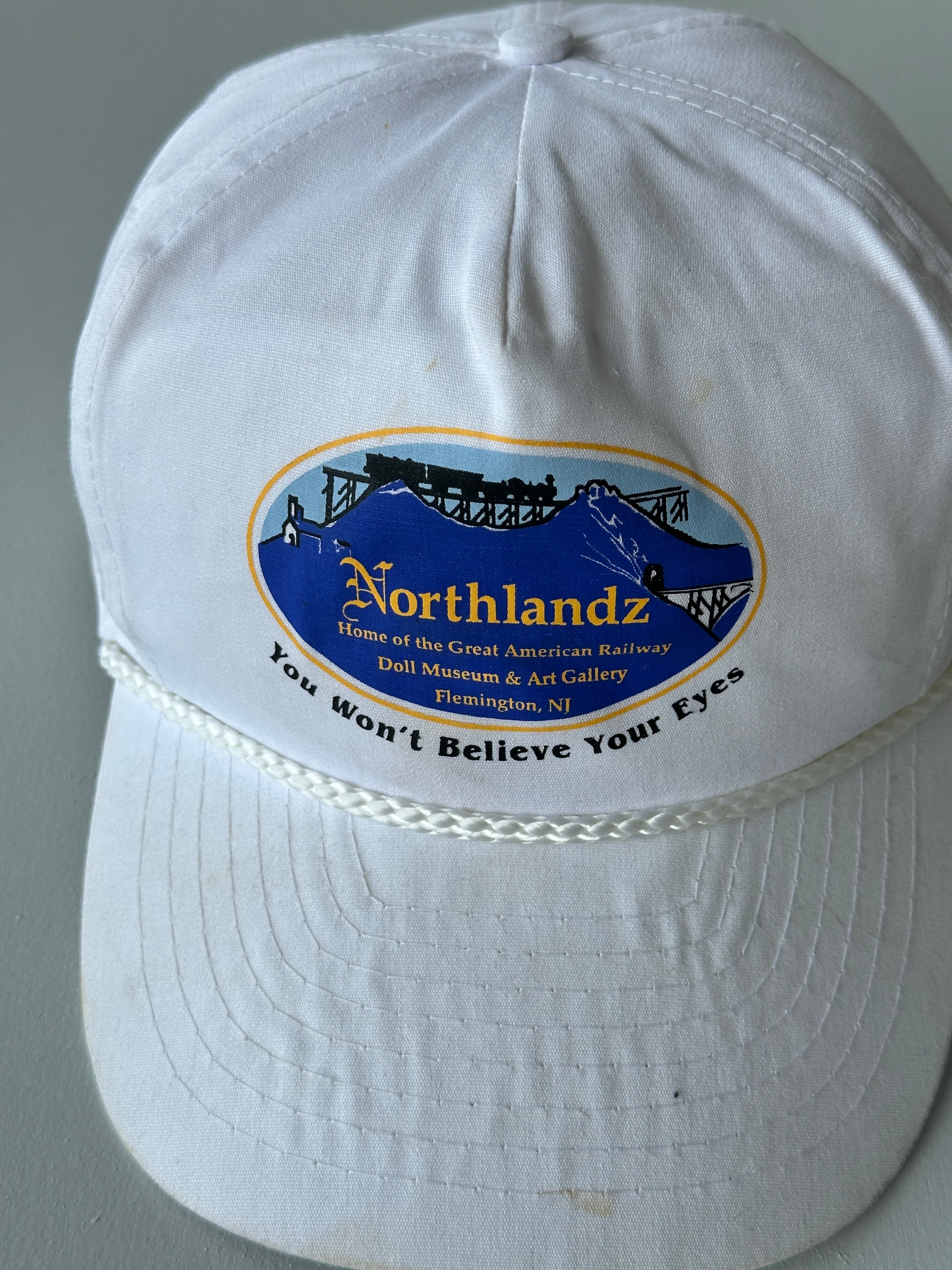 White Northlandz Railway 90's Vintage SnapBack Trucker Cap