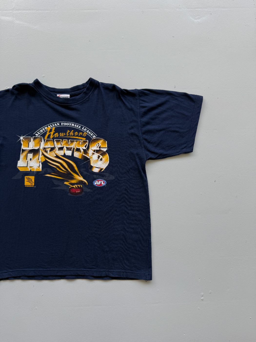 Official AFL Hawthorn Hawks Early 2000's Vintage T-Shirt - XL