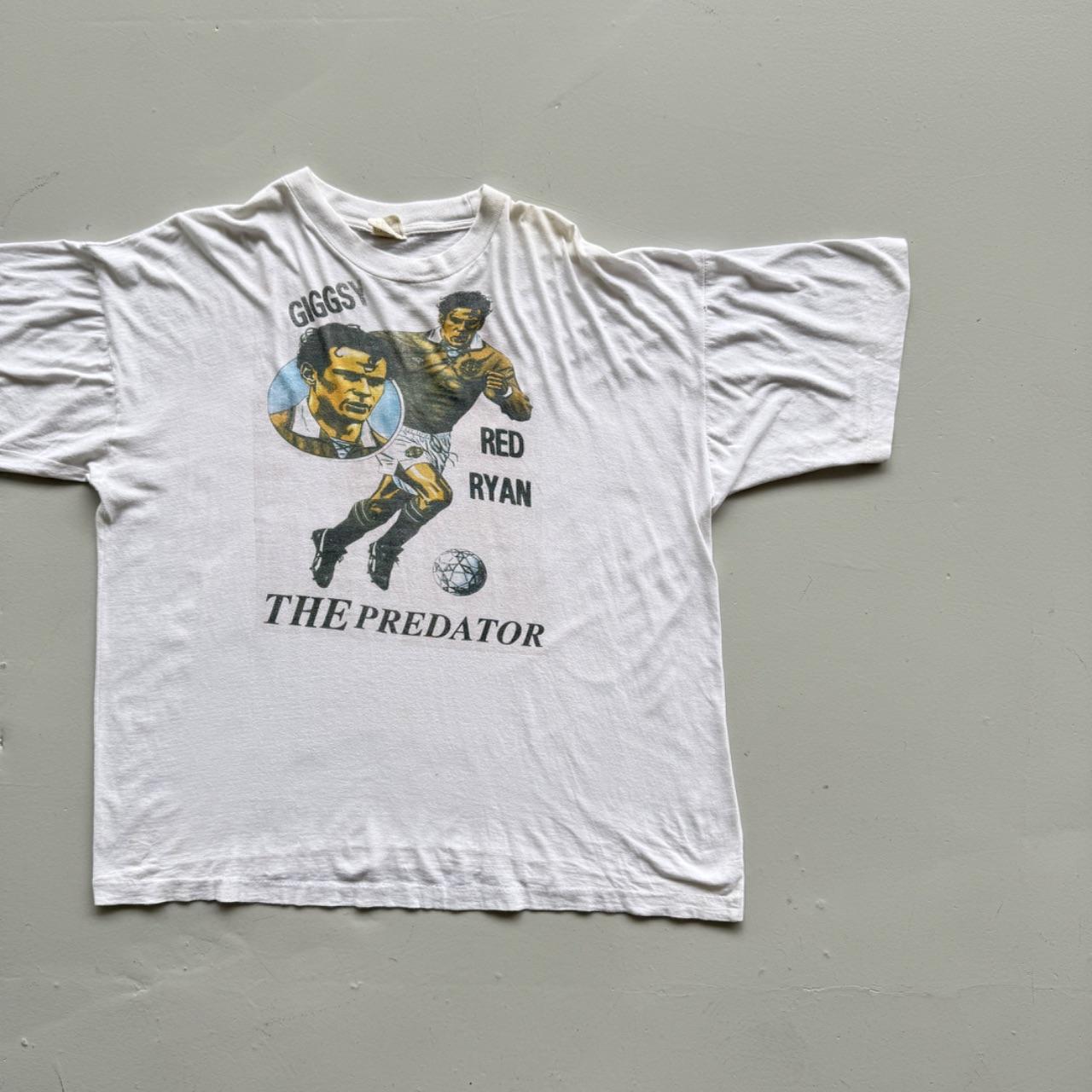White Ryan Giggs 90s Vintage Manchester United Graphic T-Shirt - XXL