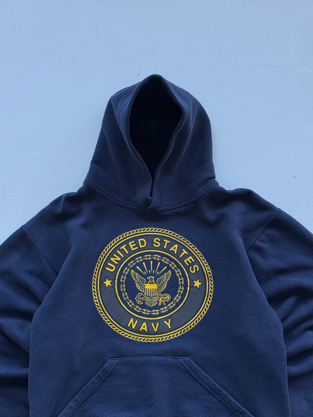 Navy United States Navy Made in USA Vintage Hoodie - Small