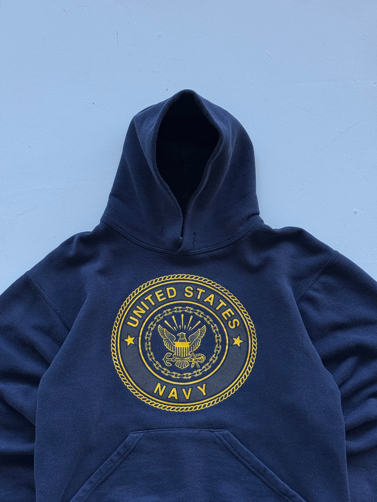 Navy United States Navy Made in USA Vintage Hoodie - Small