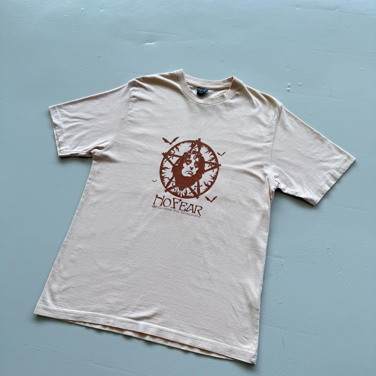 Tan Alice Cooper No Fear Vintage 00s T-shirt - Small