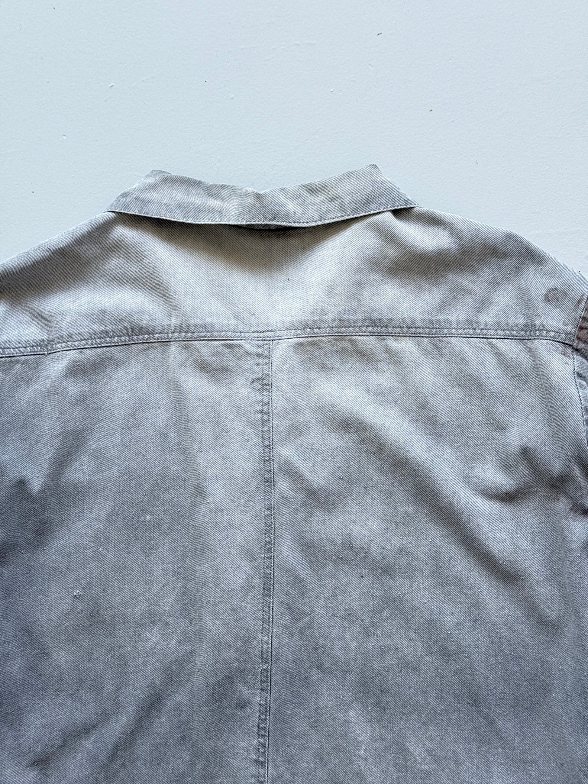 Faded Grey French Chore Jacket 80's Vintage Workwear CH321 - Boxy Medium