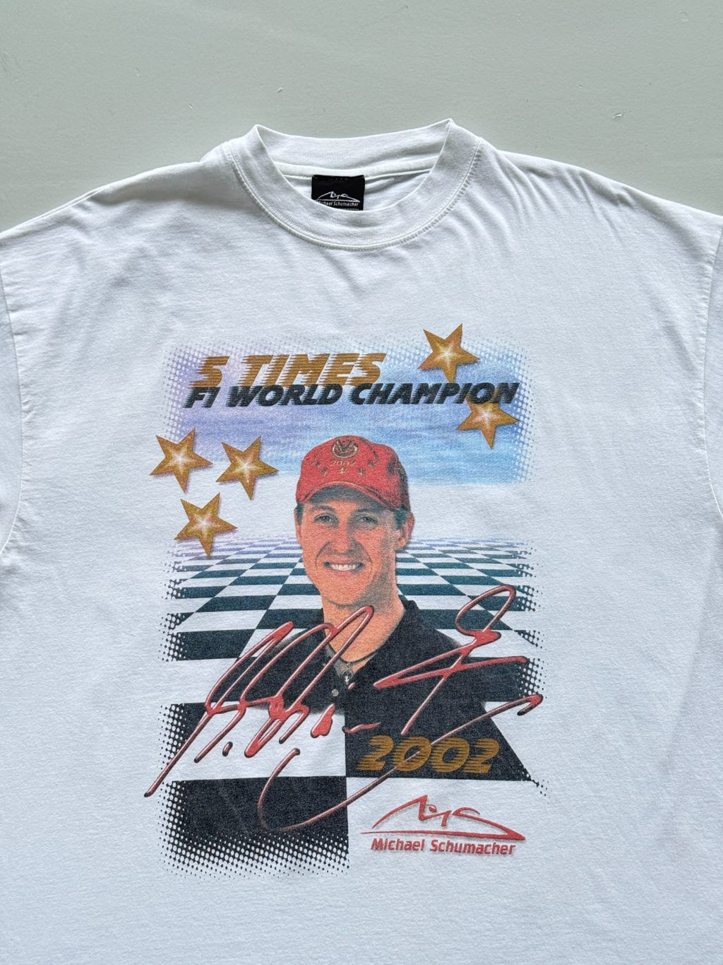 Michael Schumacher Official 5 Times F1 World Champion 2002 Vintage Graphic T-Shi