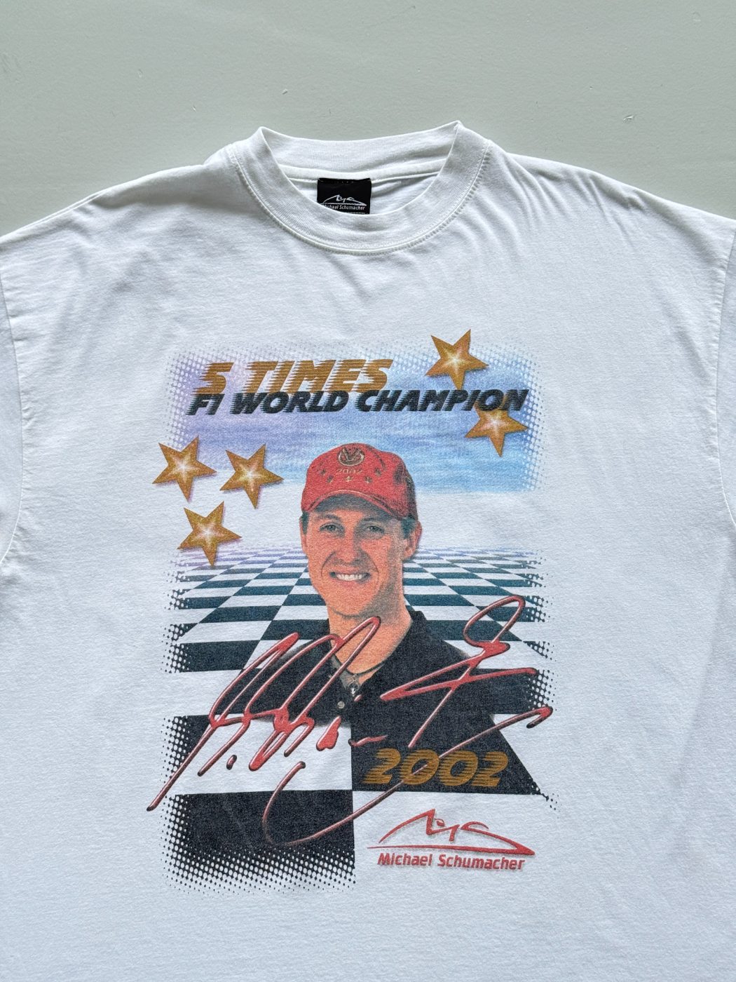 Michael Schumacher Official 5 Times F1 World Champion 2002 Vintage Graphic T-Shi