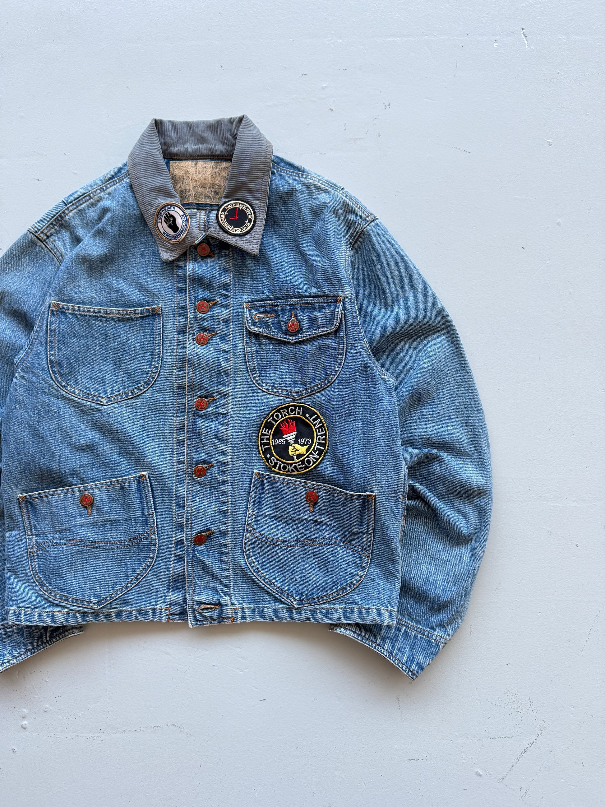 Blue Northern Soul 90's Vintage Denim Jacket - Small
