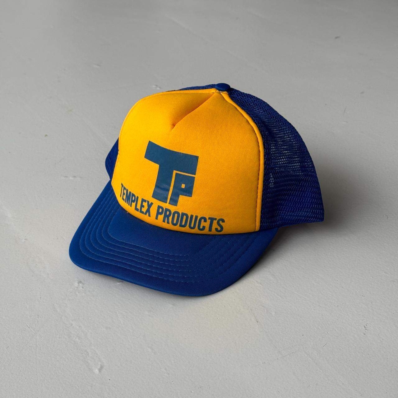 Blue Yellow Templex Products Vintage SnapBack Cap