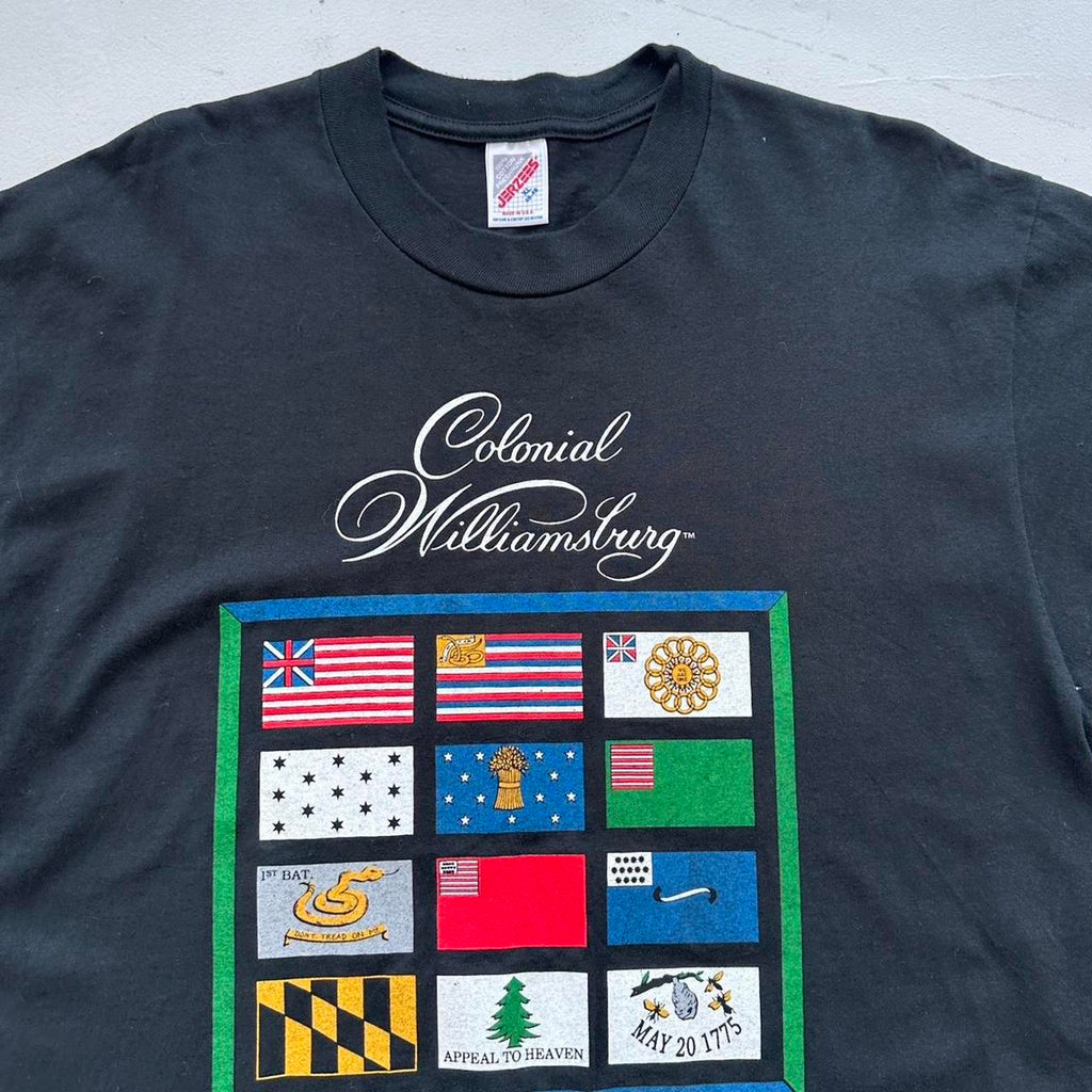 Colonial Williamsburg Black Tourist 90s Vintage T-shirt - XL